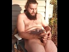 Jacking Off In The Cool Winter Sun!