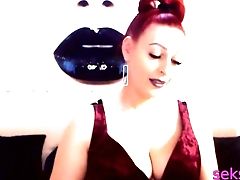 Ginger-haired Lady On Webcam