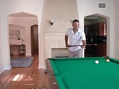 Ash-blonde Breezy Tucker Stevens Gets Fucked Right On The Billiard Table